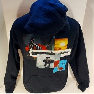 Blue Graphic Sweatshirt Hoodie